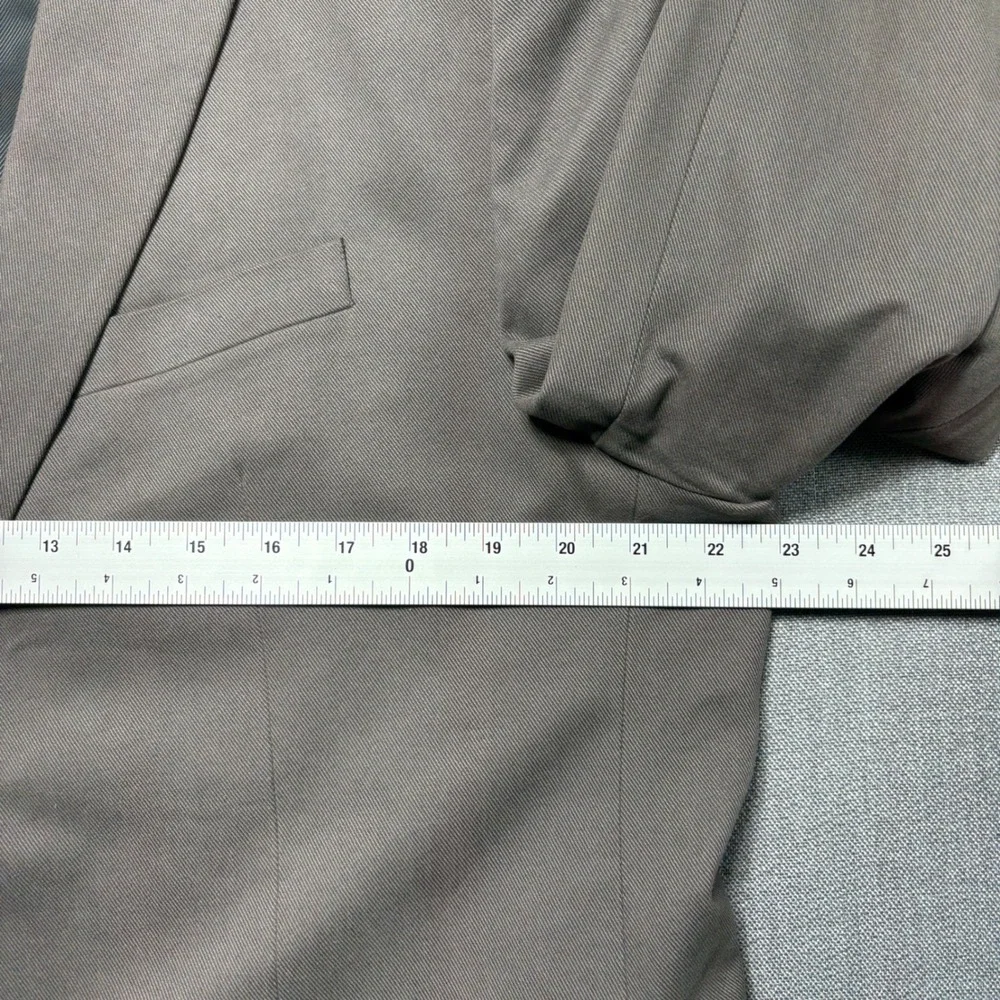 Banana Republic Mens Gray Cotton Twill 2-Button Blazer Sport Coat Jacket 46L